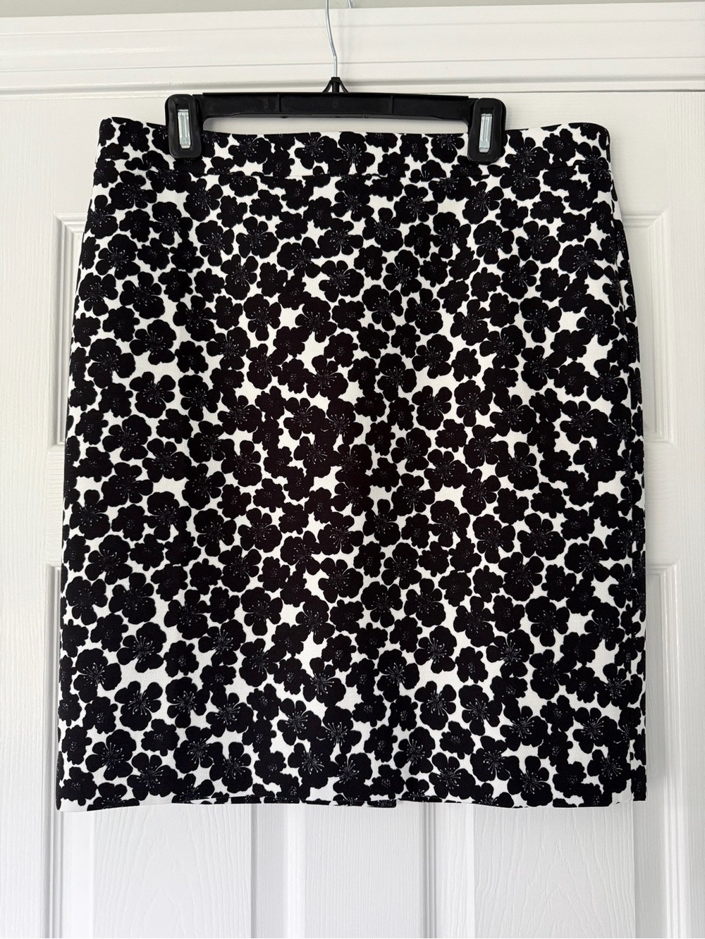 J. Crew Classic Black & White Floral Pencil Skirt - size 12